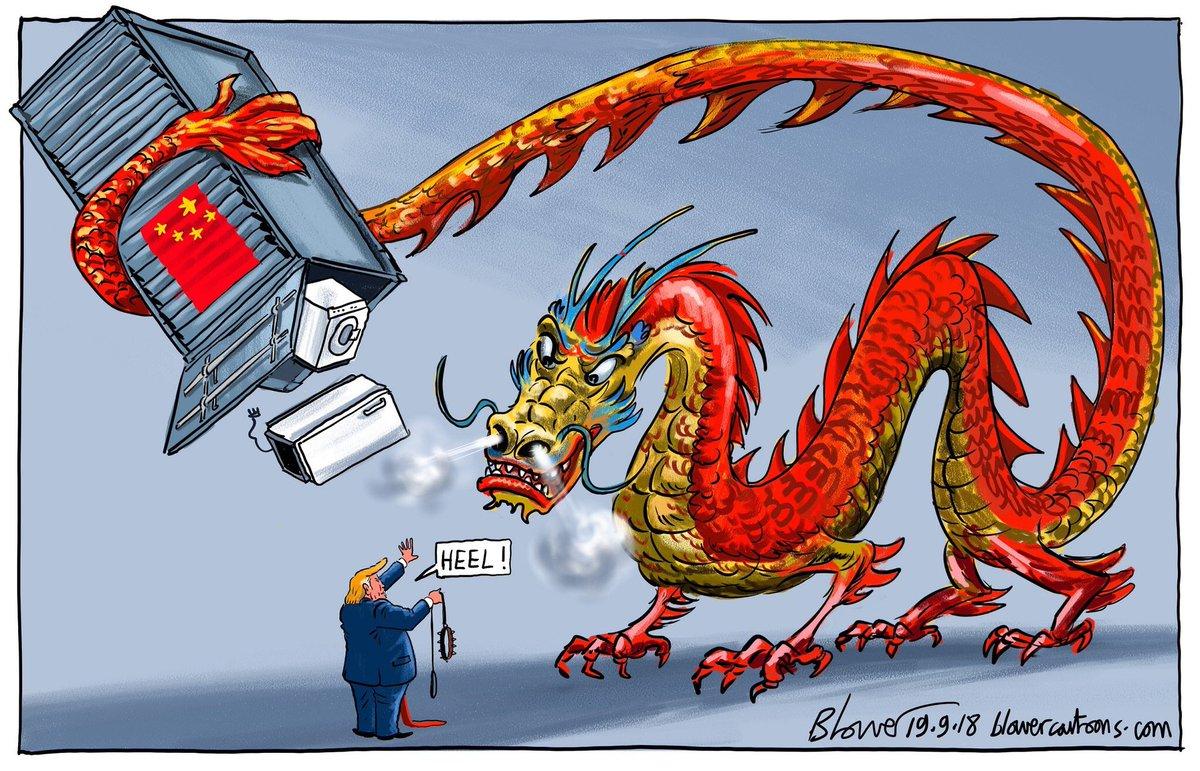 Trung Quốc đương đại được ví như một con rồng đỏ giương nanh múa vuốt với tham vọng khống chế toàn thế giới. (Ảnh: Ingram Pinn/Financial Times)